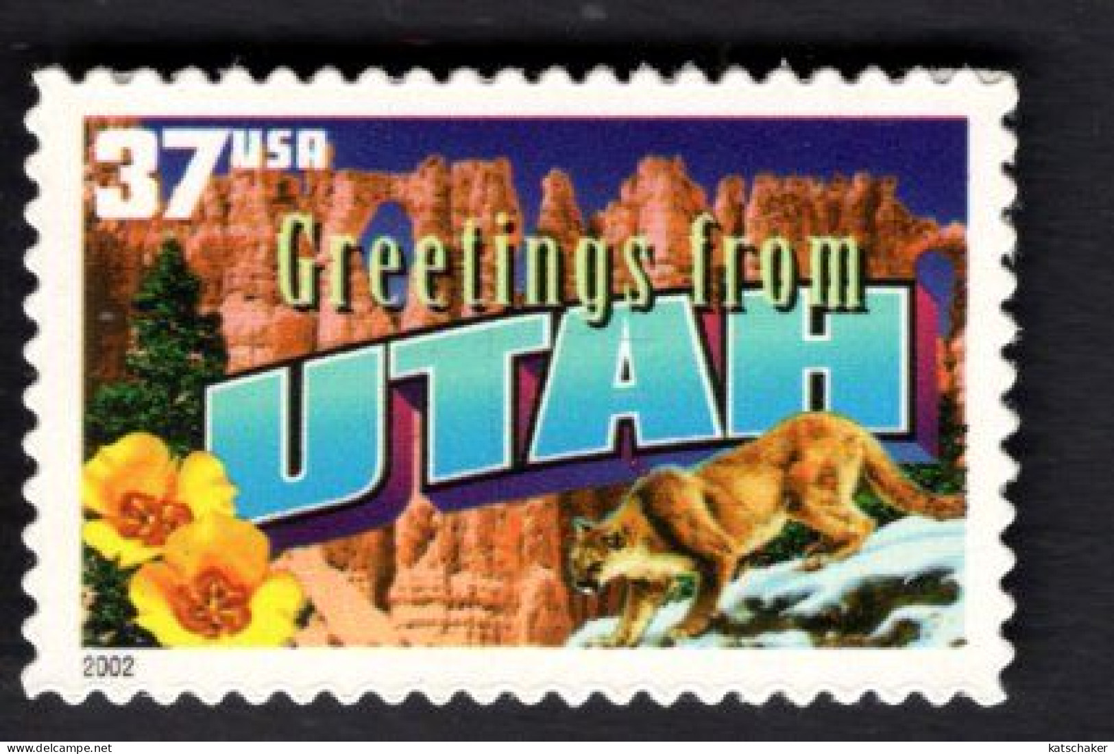 2017248371 2002  SCOTT 3739 (XX) POSTFRIS MINT NEVER HINGED - GREETINGS FROM AMERICA - UTAH - Nuovi