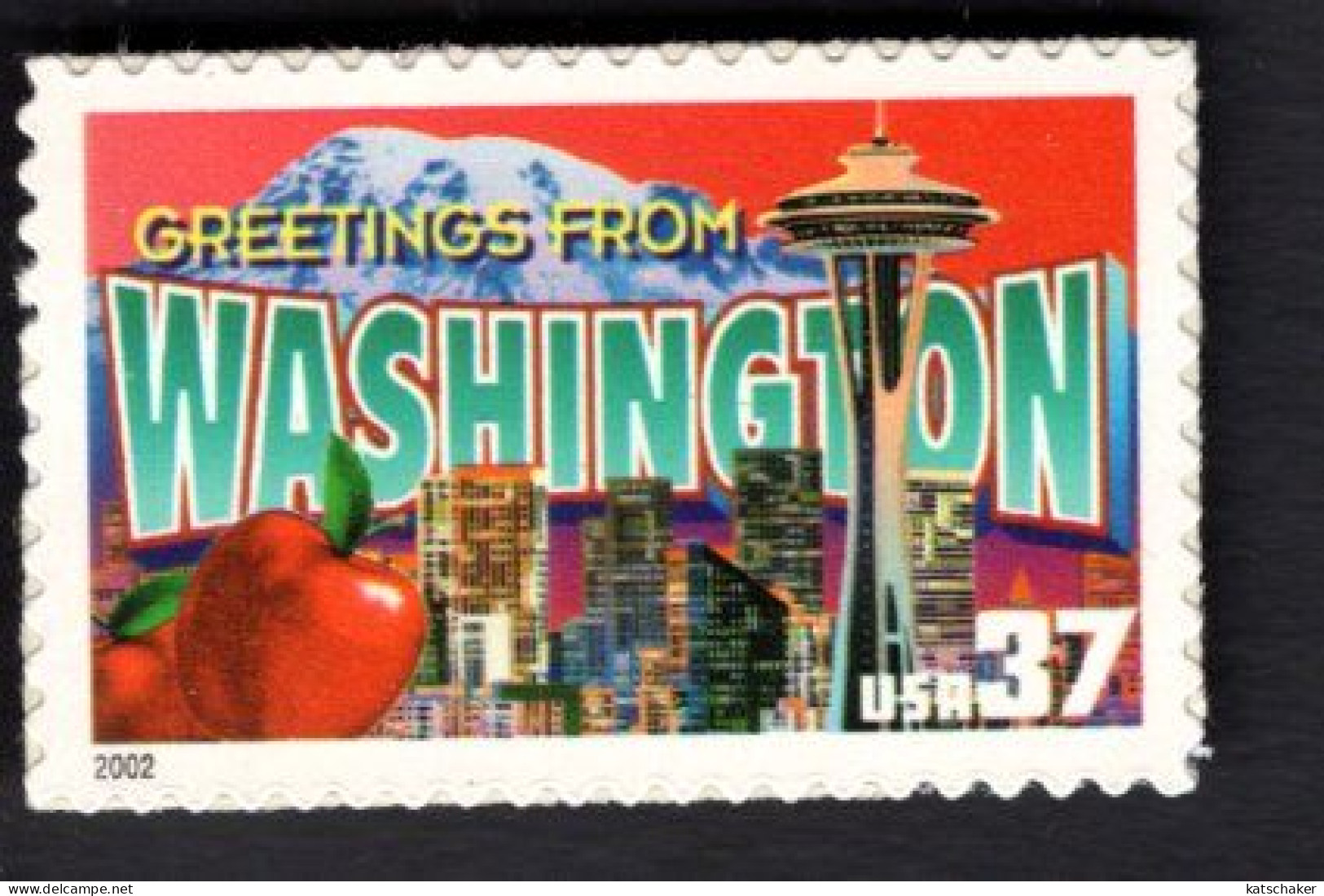 2017248803 2002  SCOTT 3742 (XX) POSTFRIS MINT NEVER HINGED - GREETINGS FROM AMERICA - WASHINGTON - Unused Stamps