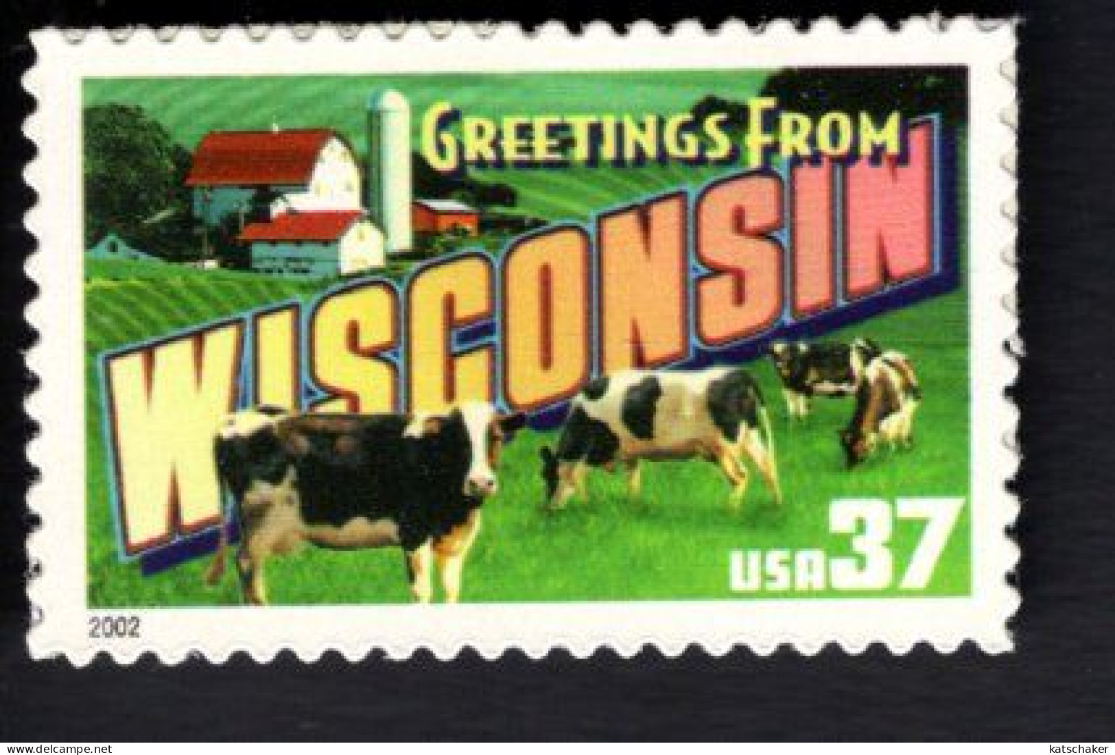 2017249214 2002  SCOTT 3744 (XX) POSTFRIS MINT NEVER HINGED - GREETINGS FROM AMERICA - WISCONSIN - Nuevos