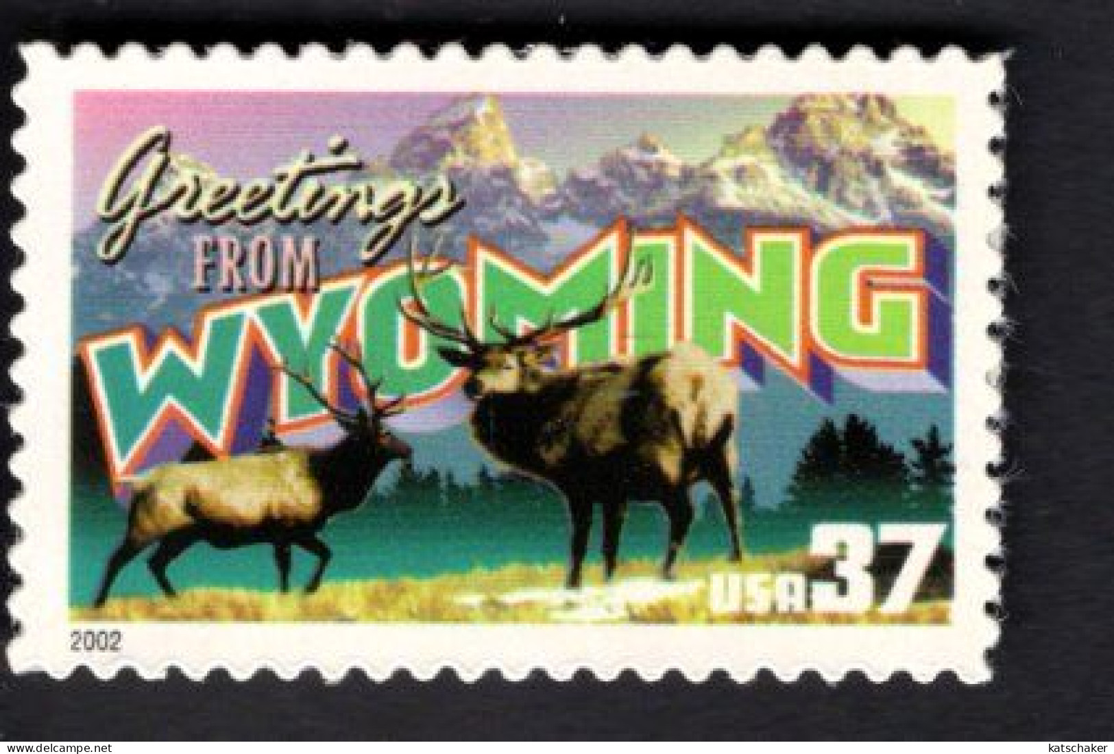 2017249457 2002  SCOTT 3745 (XX) POSTFRIS MINT NEVER HINGED - GREETINGS FROM AMERICA - WYOMING - Ongebruikt