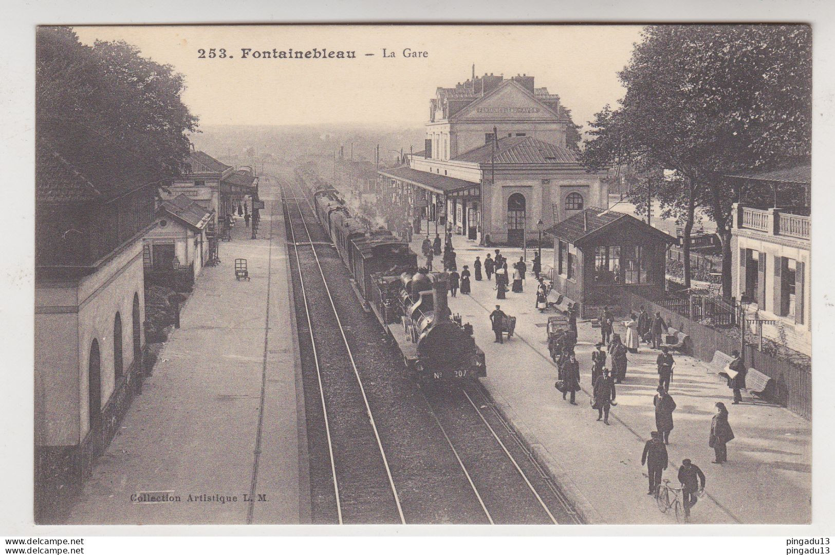 Fixe Fontainebleau La Gare Non Circulé Excellent état - Fontainebleau