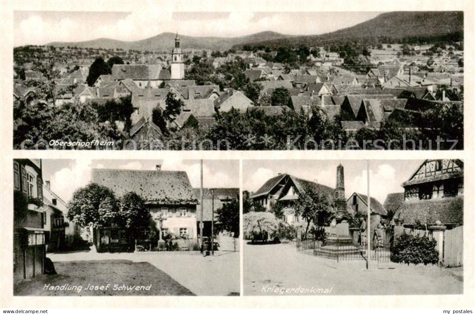 73850403 Oberschopfheim Friesenheim Stadtpanorama Handlung Josef Schwend Krieger - Autres & Non Classés