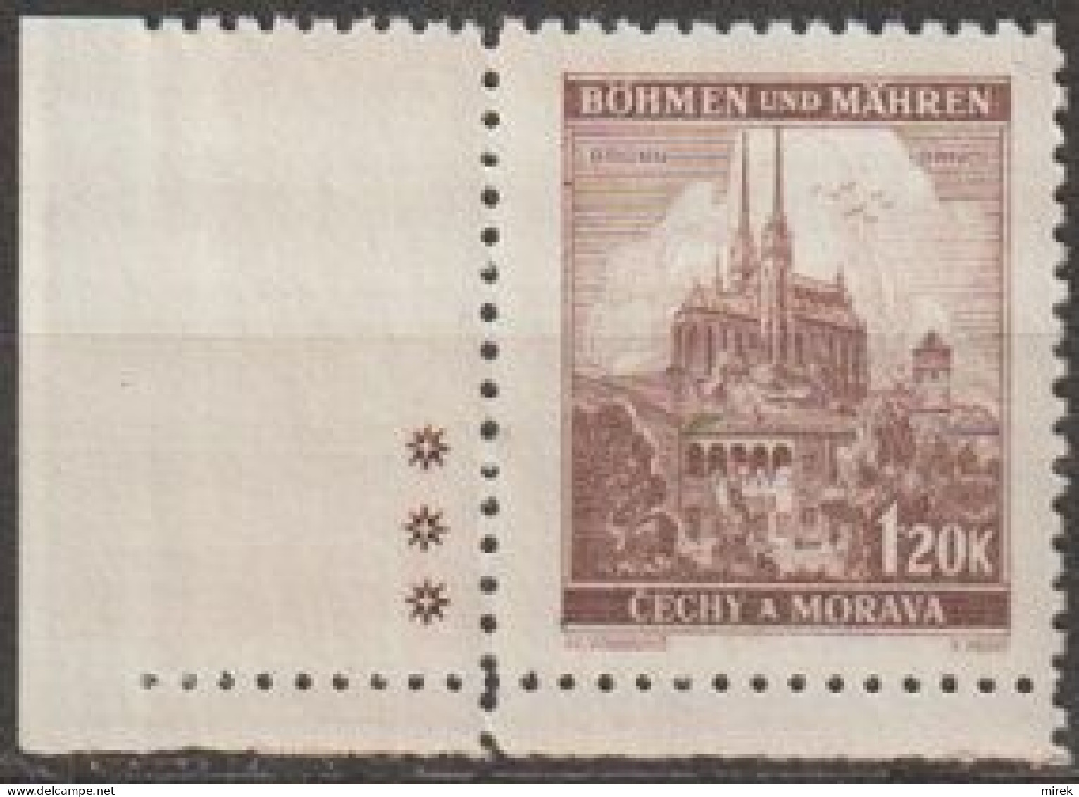 064/ Pof. 43; Corner Stamp, Narrow Border, Plate Mark +++ - Ungebraucht