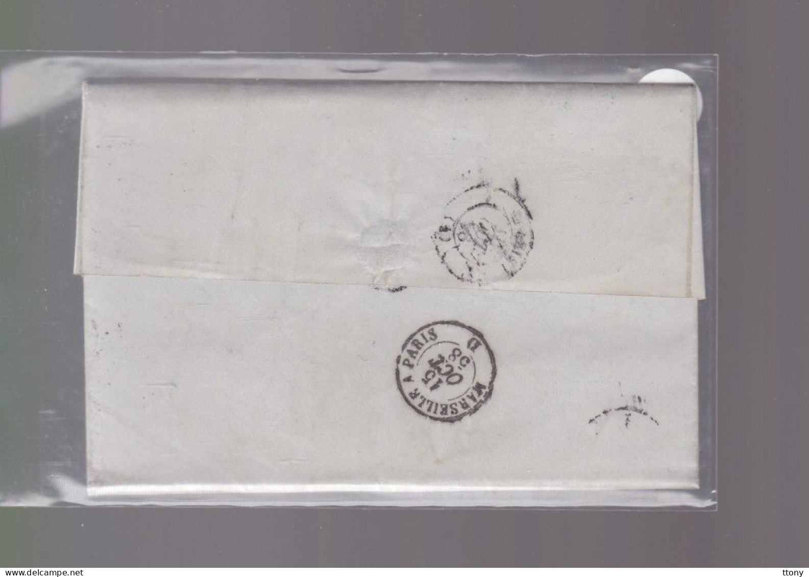 Un Timbre Napoléon III   N° 14  20 C Bleu   Sur Lettre  Départ Havre    Destination Paris - 1853-1860 Napoléon III.