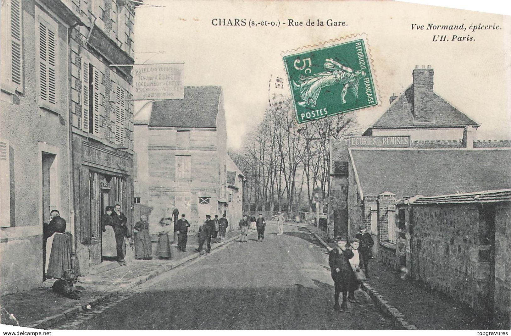 95 - Val D'Oise - Chars - Rue De La Gare - Chars
