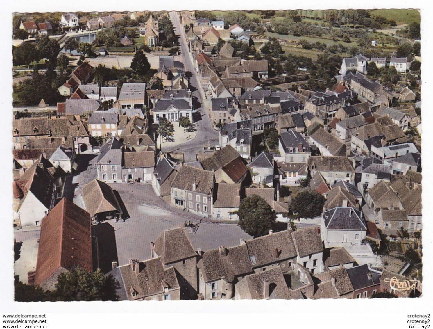 36 SAINTE SEVERE Vers La Châtre N°357 24 Vue Aérienne En 1969 PUB Forvil Panhard Vers Statue Citroën 2CV - La Chatre