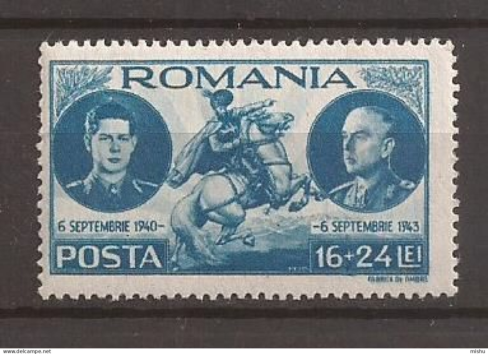 LP 155 I Romania -1943 - Mihai I - 3 Ani De Domnie, Nestampilat - Sonstige & Ohne Zuordnung