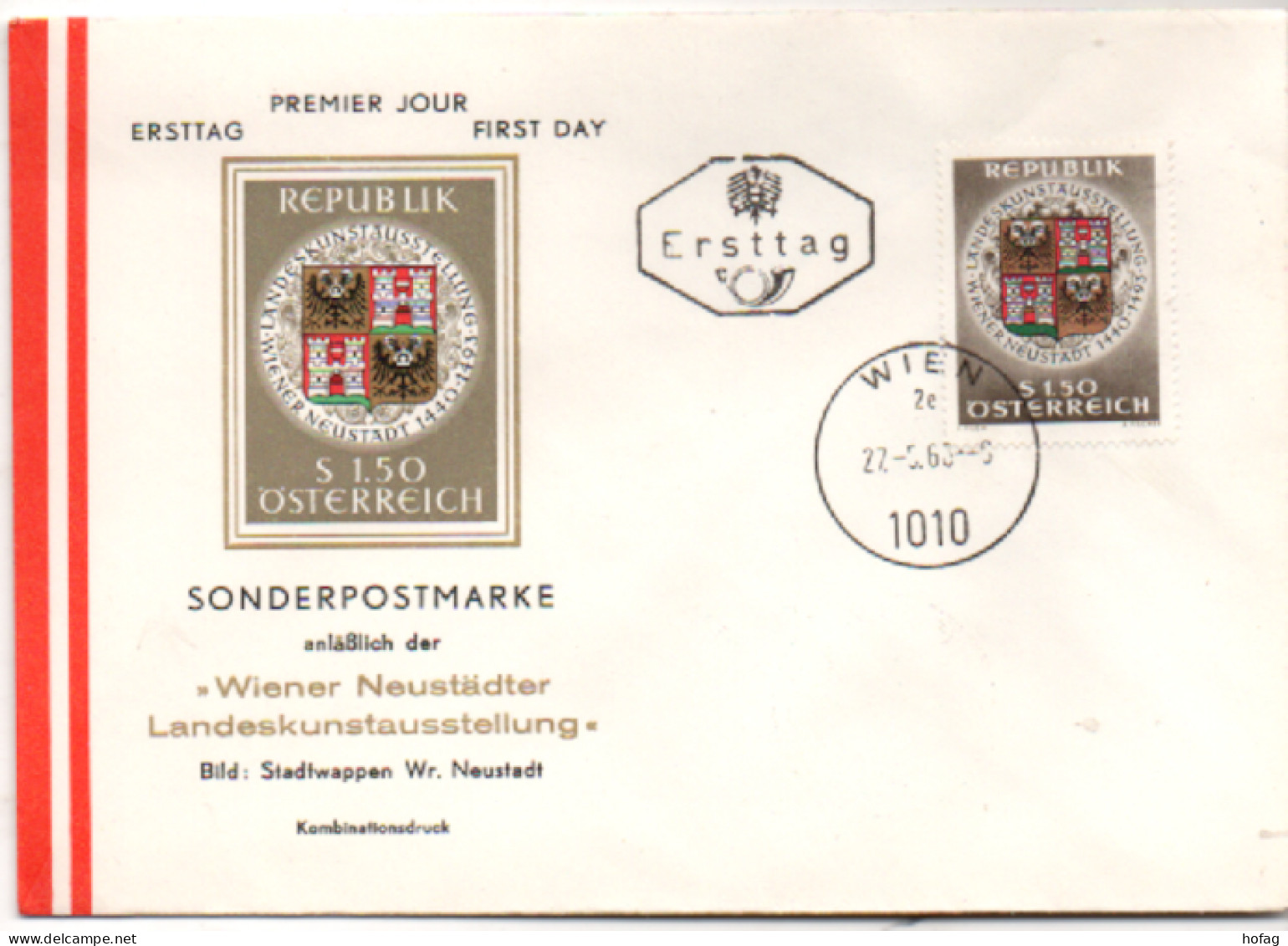 Österreich 1966 MiNr. 1206 Neustädter Landeskunstausstellung Ersttag Austria FDC Scott: 761  YT: 1042 Sg: 1469 - FDC