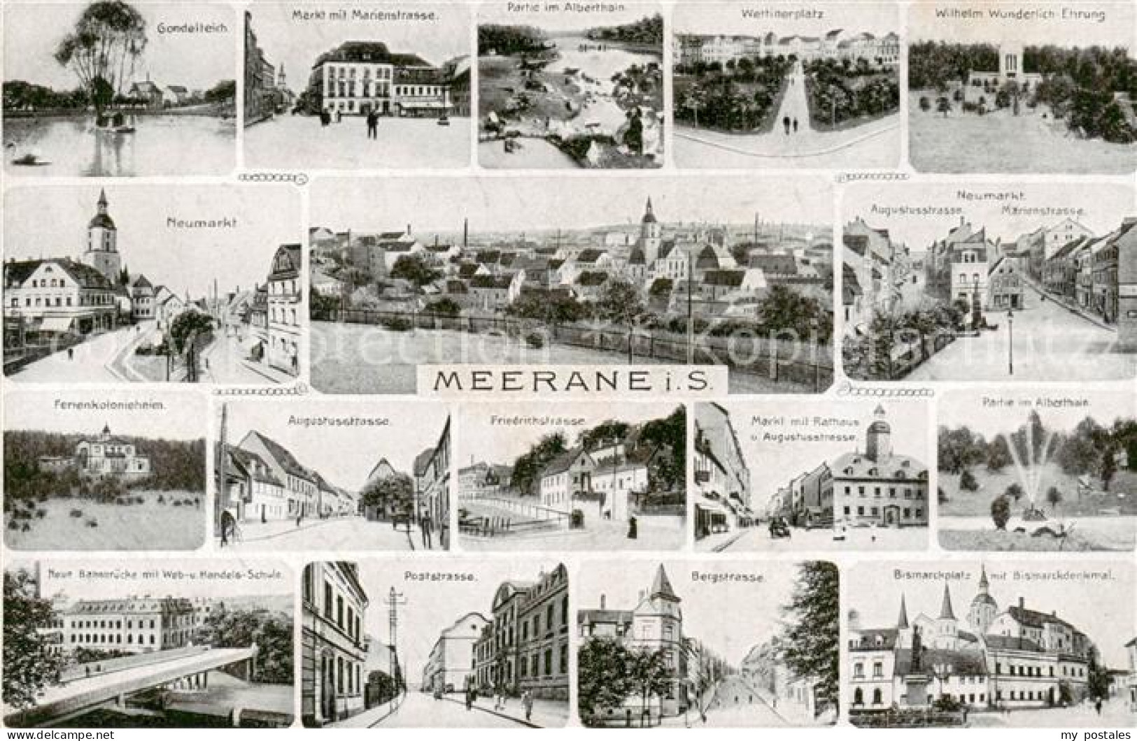 73850237 Meerane Kgl Amtsgericht Neumarkt Schwanekleiderstrasse Marienstr Markt  - Meerane