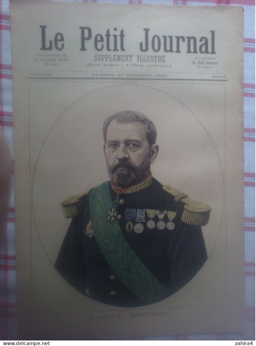 Le Petit Journal N°97 Amiral Rieunier La Grève Des Mineurs Tableau Roll Partition Le Réveil Du Peuple Voltaire Gossec - Zeitschriften - Vor 1900