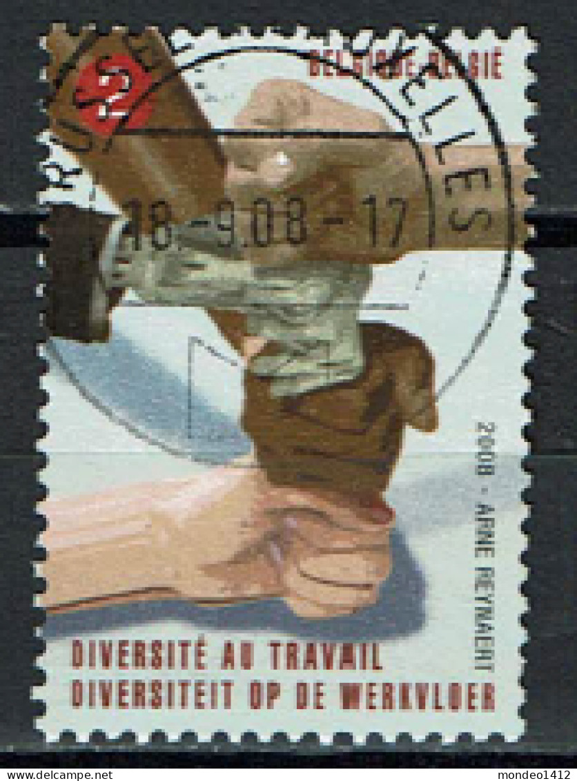 België OBP 3783 - La Diversité Sur Les Lieux De Travail - Des Mains - Used Stamps