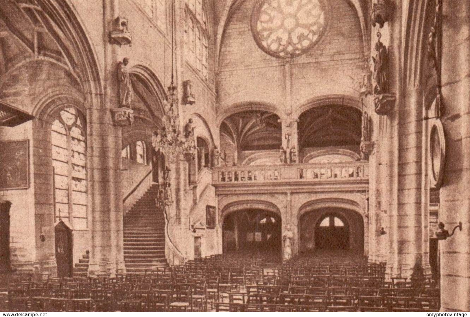 France 1934, Troyes, Tribune église Saint-Nicolas, Stampa, Vintage Print - Estampes & Gravures