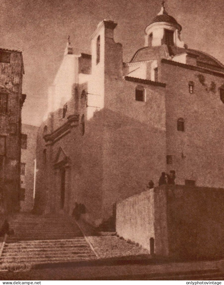 France, Calvi, Corse, église De La Citadelle, Stampa Epoca, Vintage Print - Estampes & Gravures