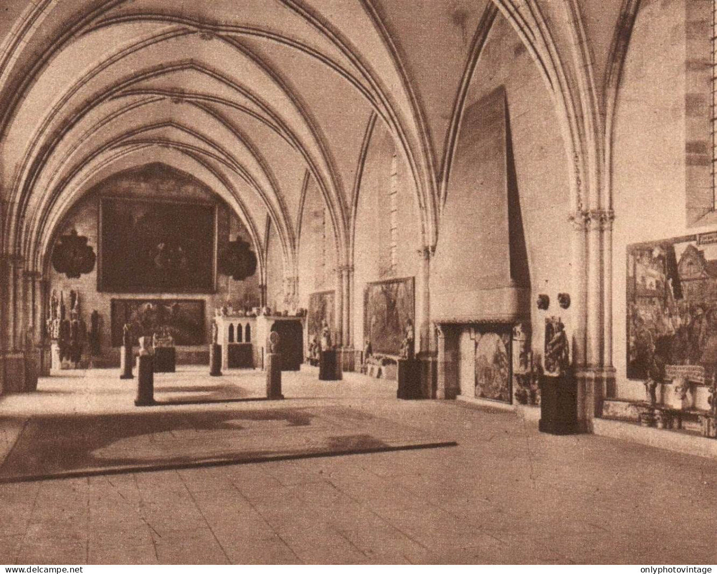 France 1934, Sens, Salle Du Palais Synodal, Stampa Epoca, Vintage Print - Estampes & Gravures