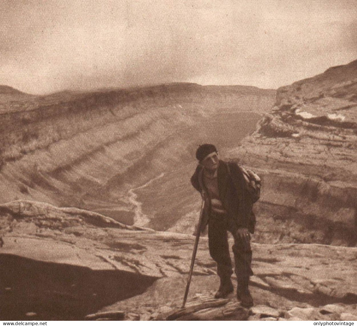 France 1934, Origine De La Vallée D'Arazas, Descendent Mont Perdu, Stampa - Estampes & Gravures