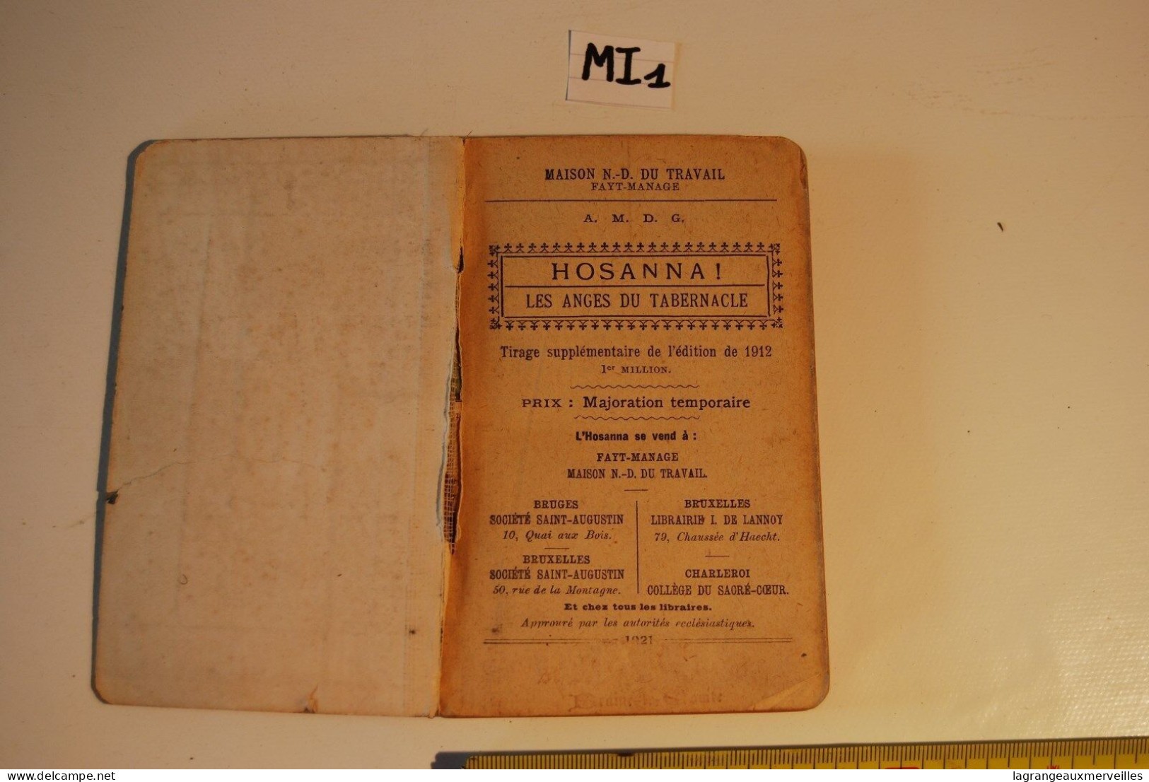 MI1 Ancien Missel - Religion - Old Missal - Ex Messale - Manage 1912 - Religion