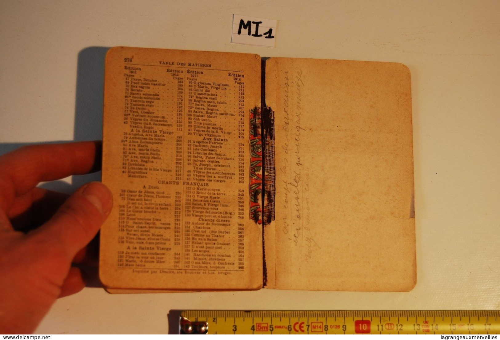 MI1 Ancien Missel - Religion - Old Missal - Ex Messale - Manage 1912 - Religion