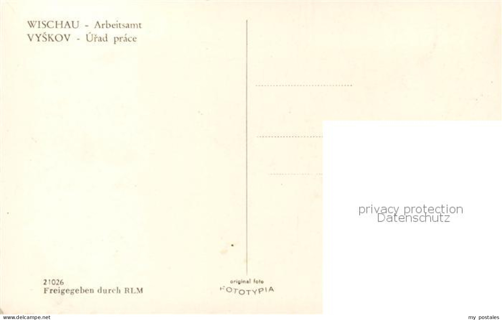 73850126 Wischau Vyskov CZ Arbeitsamt  - Tchéquie