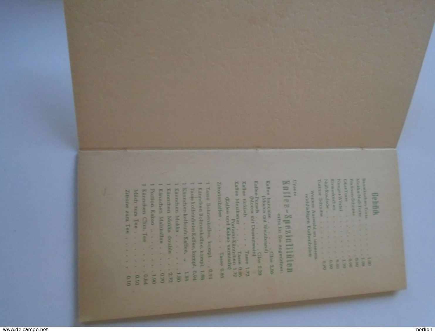 D202228  Menu,  CAROLA Hotel- Karl Marx Stadt - Drinks And Icecreams Pricelist    1962 - Menus