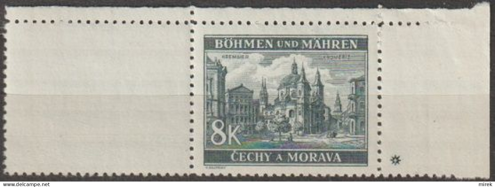 076/ Pof. 47; Corner Stamp With Coupon, Plate Mark + - Ungebraucht