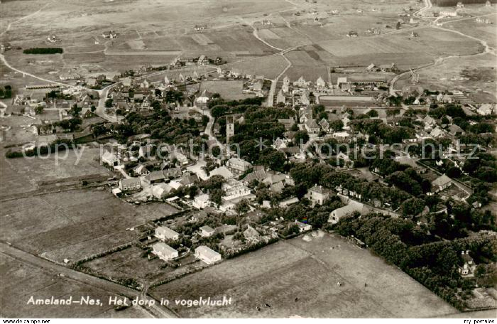 73850072 Nes Ameland NL Het Dorp In Vogelvlucht  - Other & Unclassified