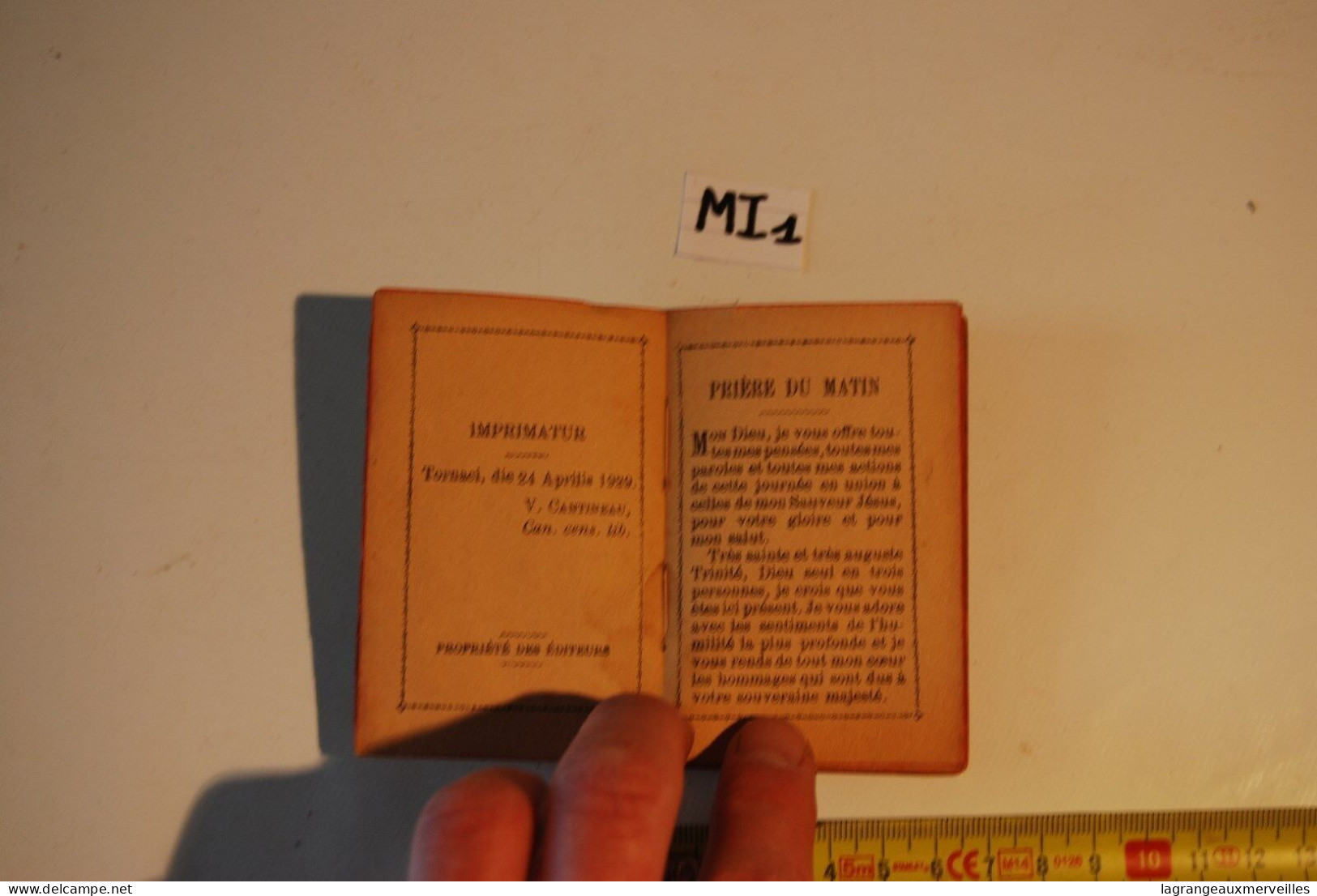 MI1 Ancien Missel - Religion - Old Missal - Ex Messale - Tournai 1929 - Religione