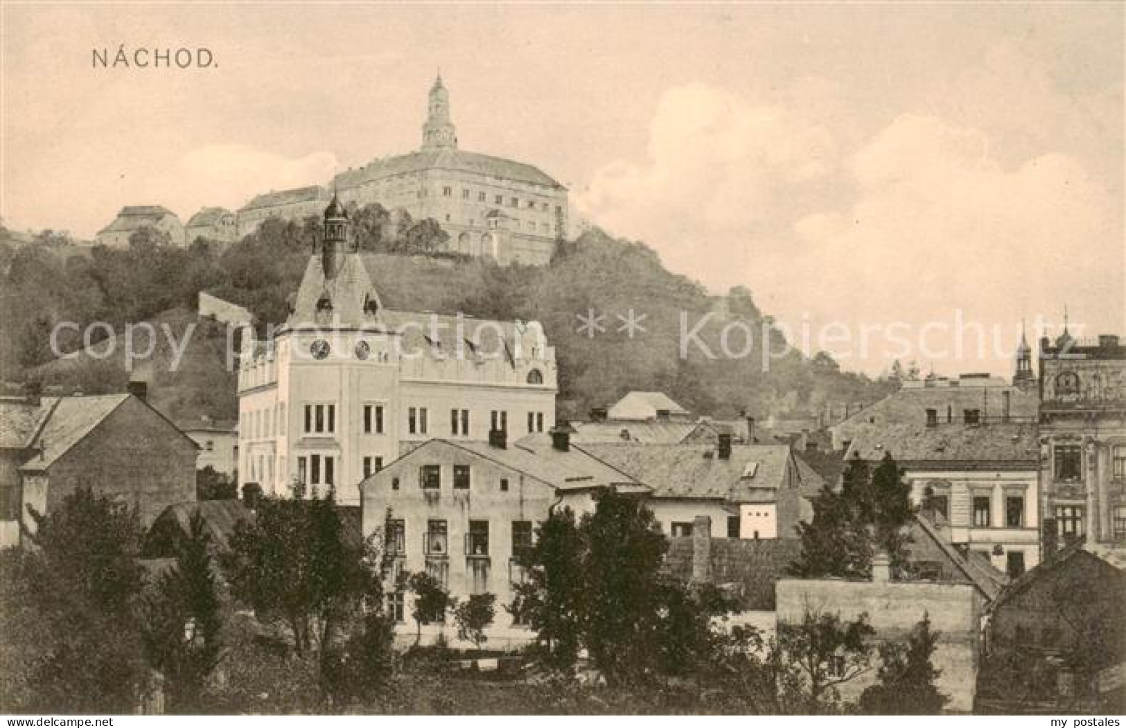 73849927 Nachod CZ Stadtbild Mit Schloss  - Czech Republic