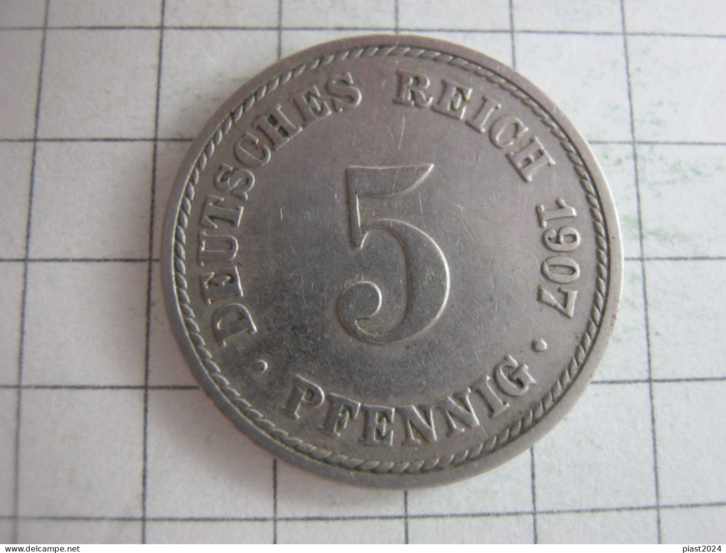 Germany 5 Pfennig 1907 A - 5 Pfennig