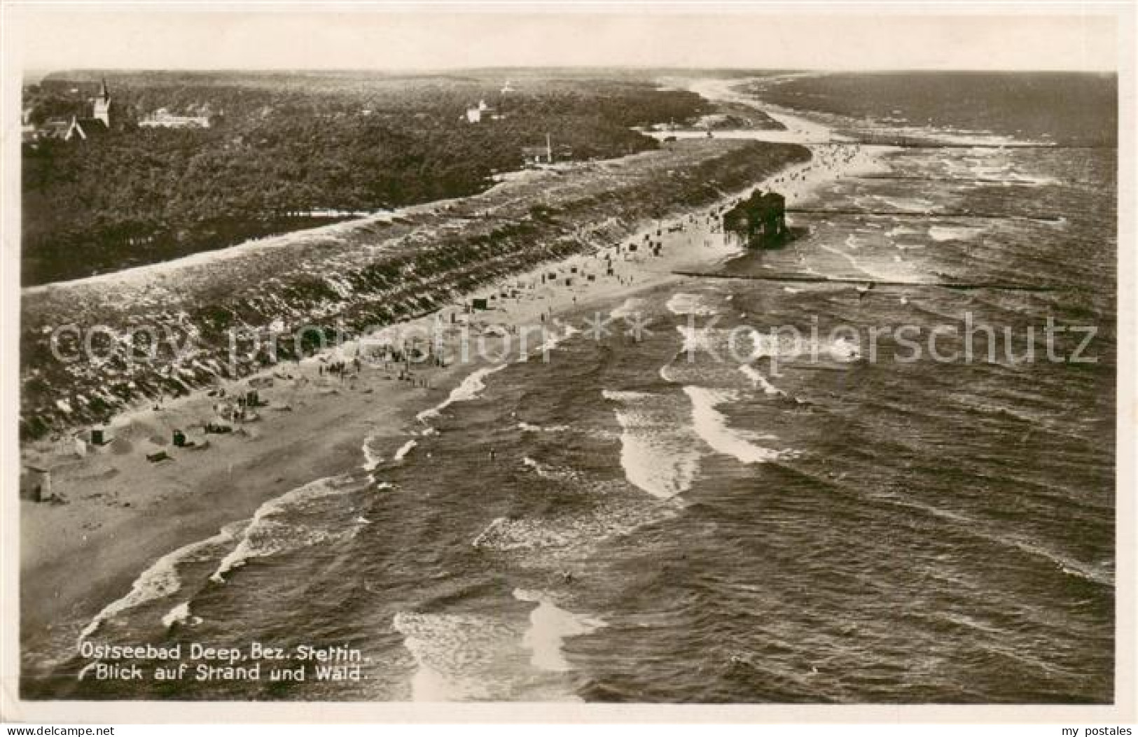 73849857 Deep  Mrzezyno Ostseebad PL Blick Auf Strand Und Wald  - Polonia