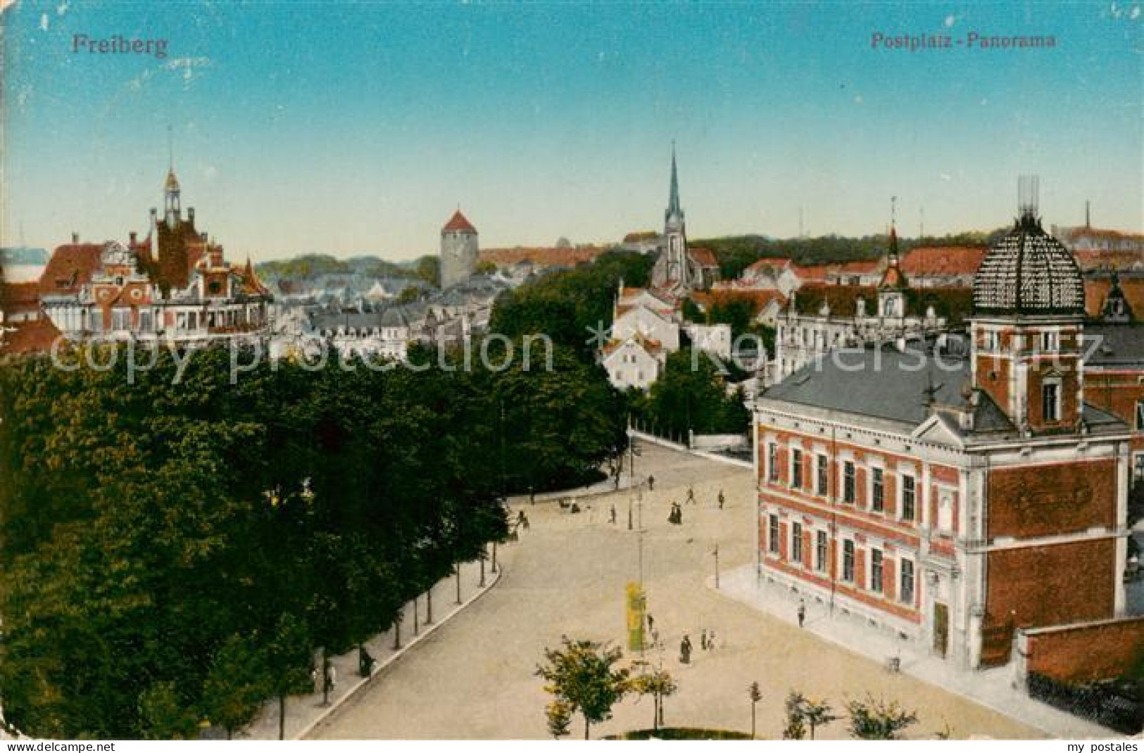 73849849 Freiberg  Sachsen Postplatz Panorama  - Freiberg (Sachsen)