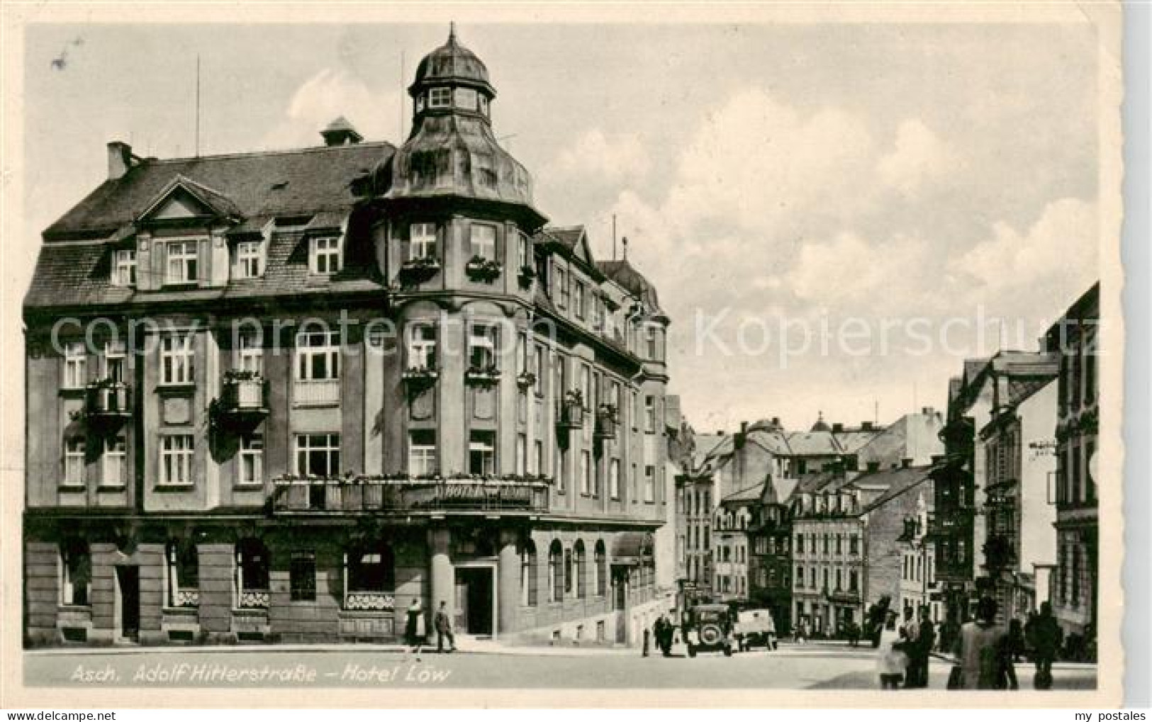 73849807 Asch As Sudetengau CZ Adolf Hitler Strasse Hotel Loew  - Czech Republic