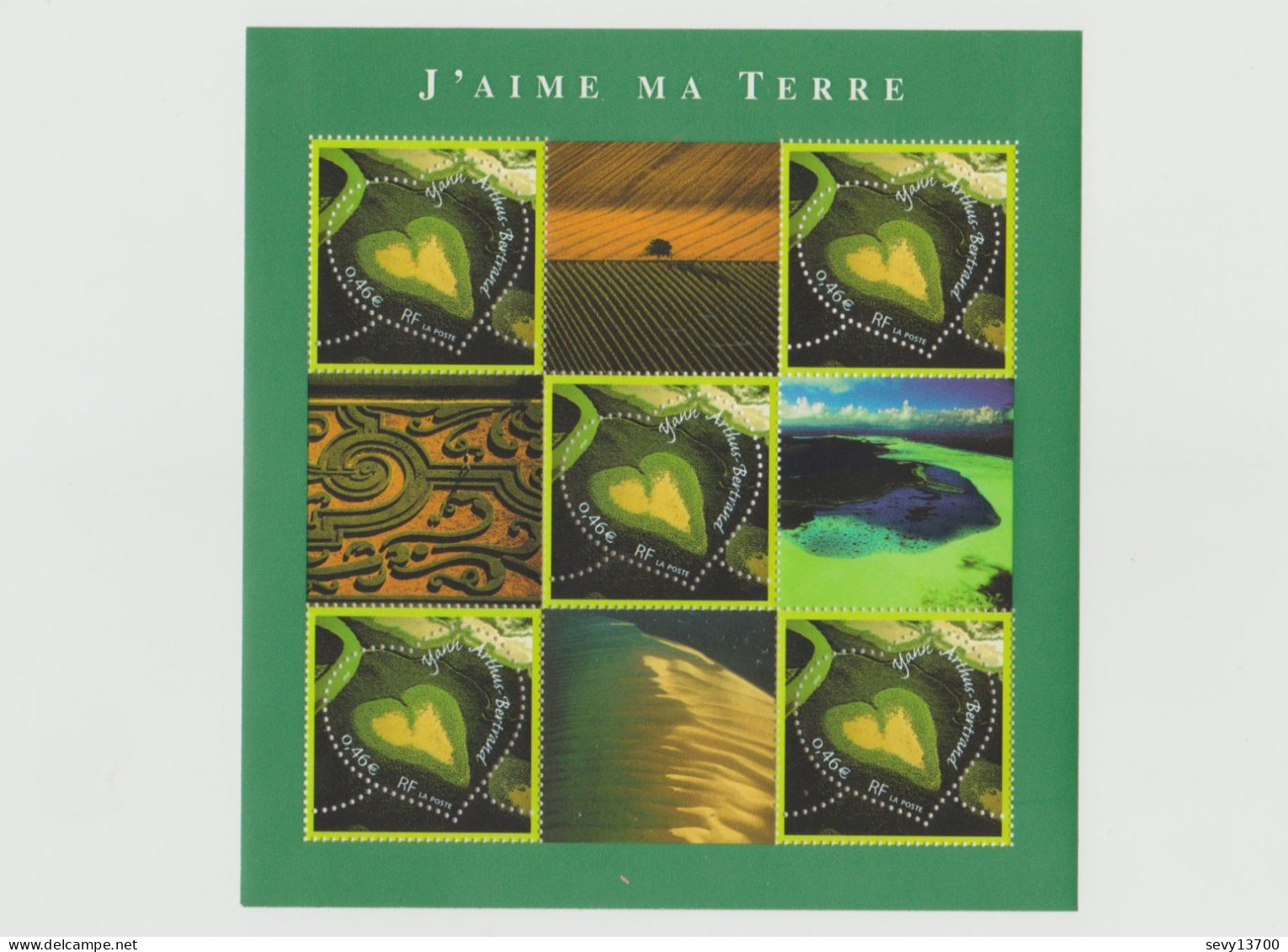 France Année 2002 Bloc Feuillet Yvert Tellier N° BF 43 J'aime Ma Terre Yann Arthus Bertrand - Mint/Hinged