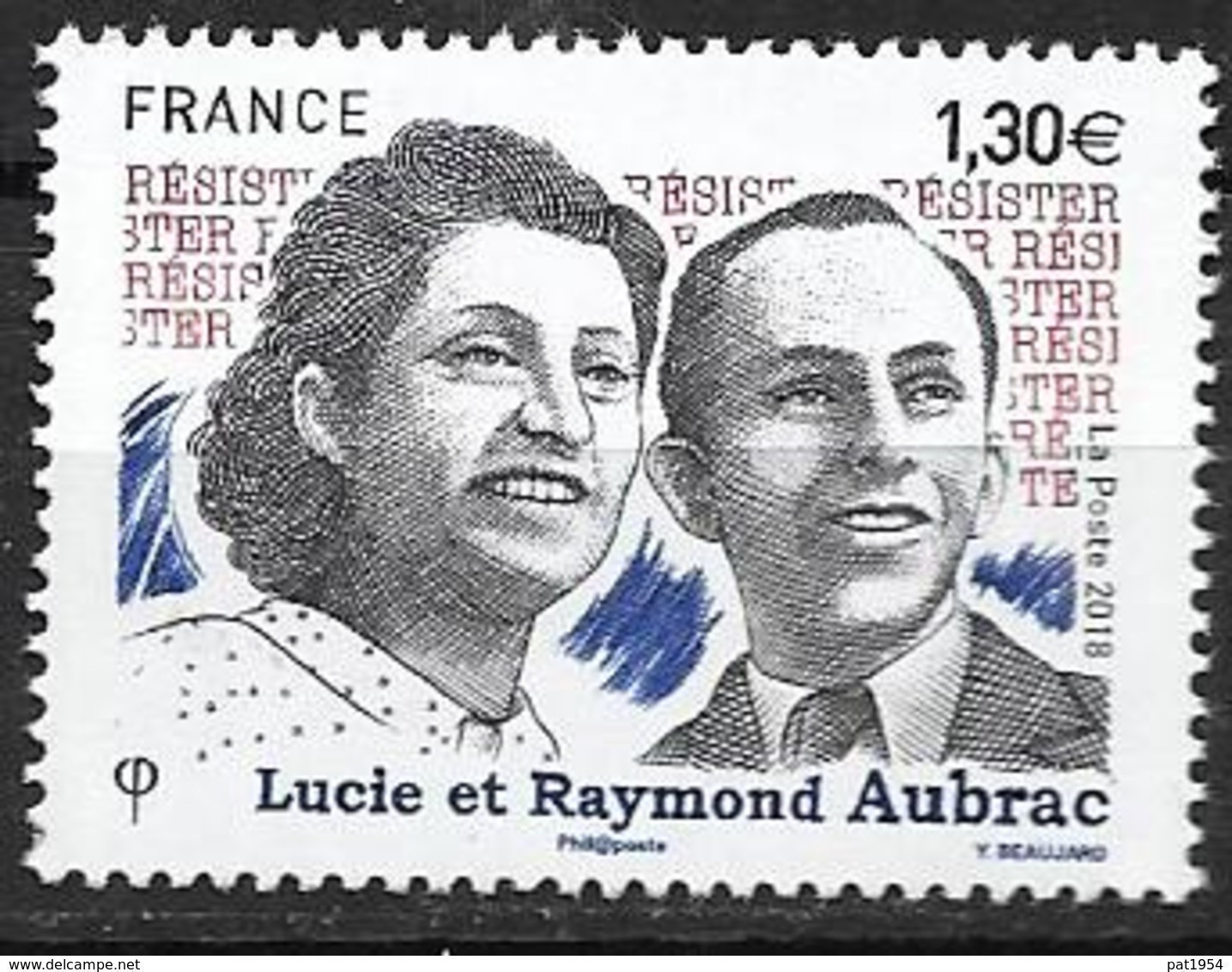 France 2018 N° 5219 Neuf Raymond Et Lucie Aubrac à La Faciale +10% - Ungebraucht