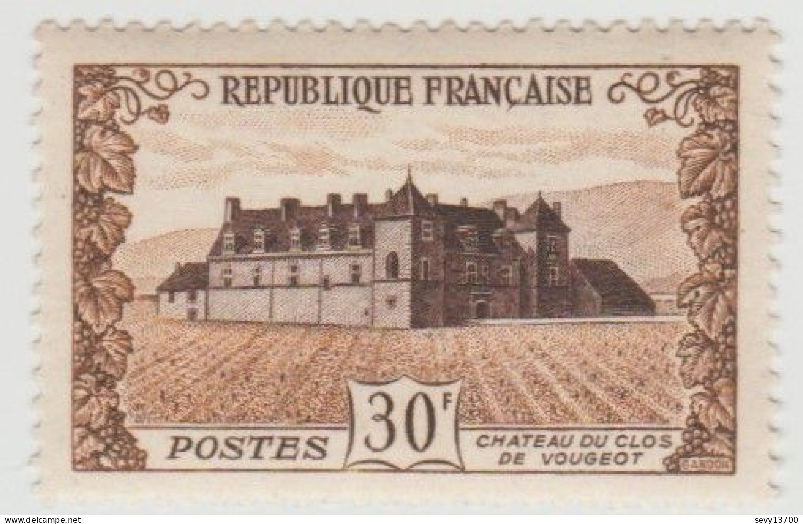 France Timbre Neuf Année 1951 Château Du Clos De Vougeot YT N° 913 - Neufs