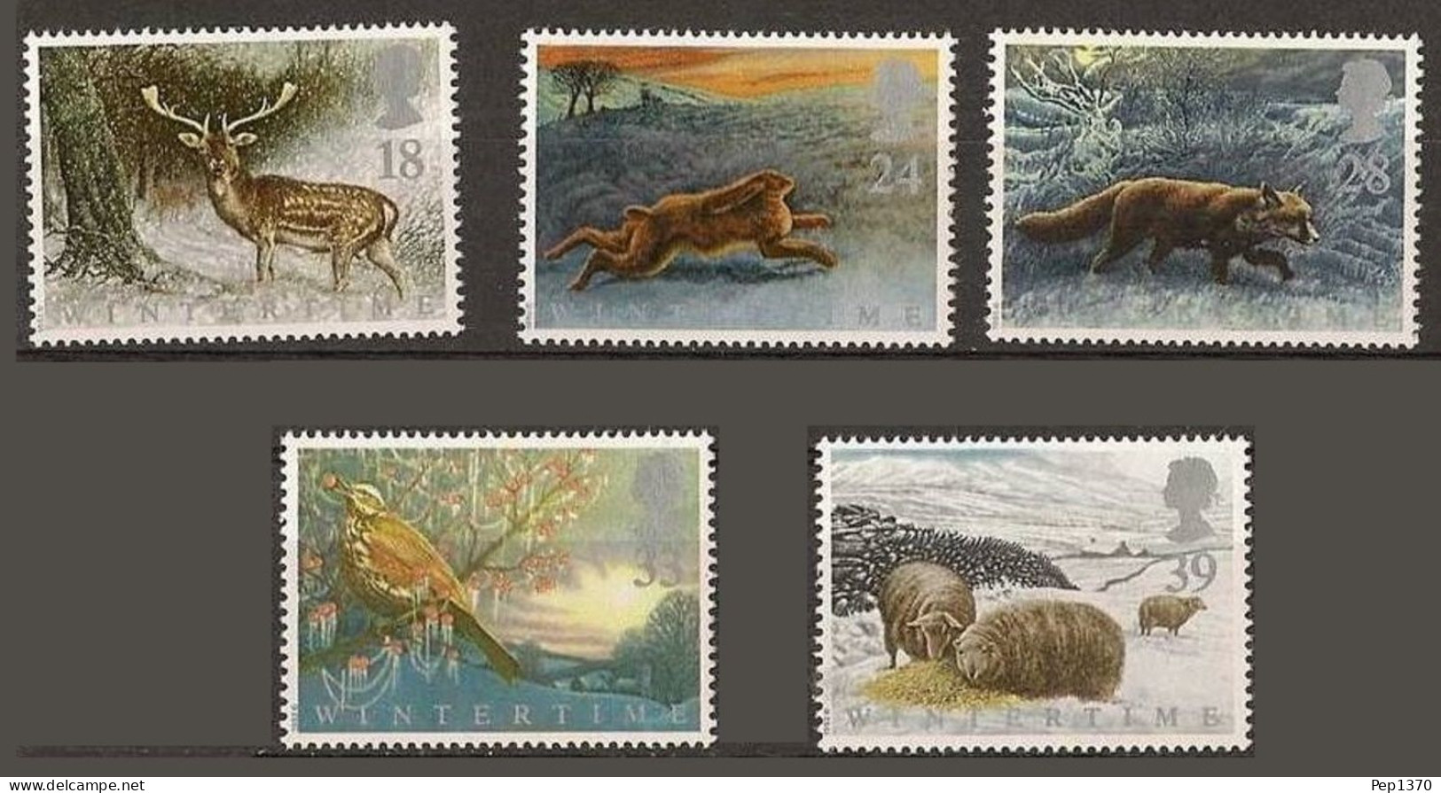 GRAN BRETAÑA 1992 - UK - FAUNA SALVAJE - YVERT 1591/1595** - Unused Stamps