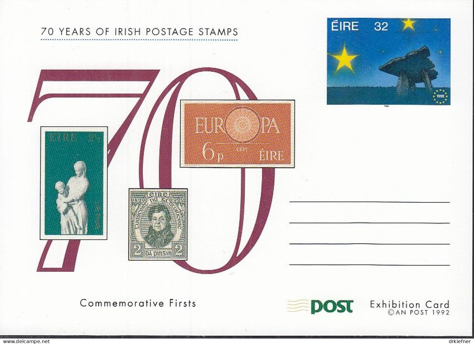 IRLAND  P 48 /02, Ungebraucht, STAMPA '92, Europa, 1992 - Interi Postali