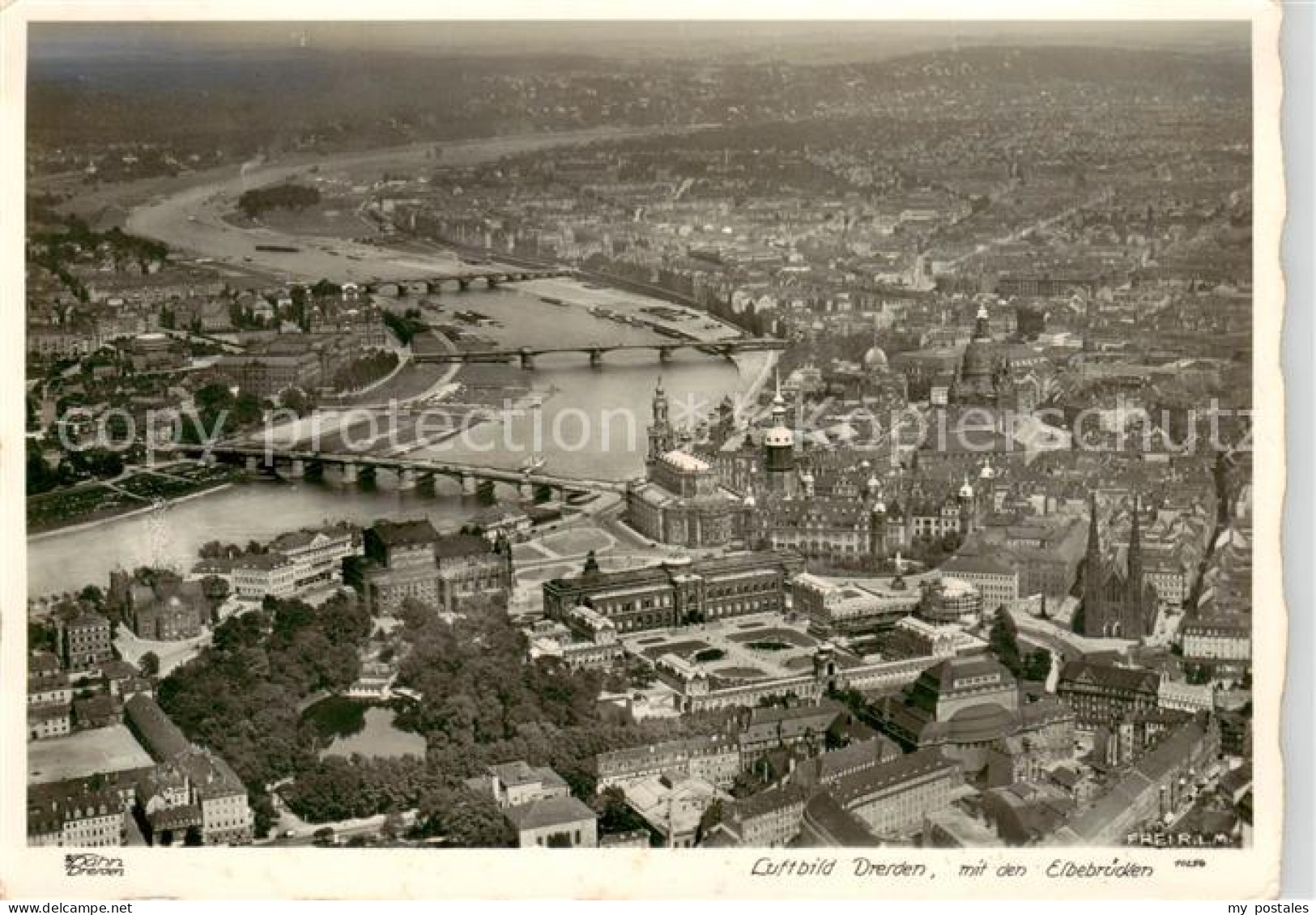 73849611 Dresden Elbe Fliegeraufnahme Mit Den Elbebruecken  - Dresden