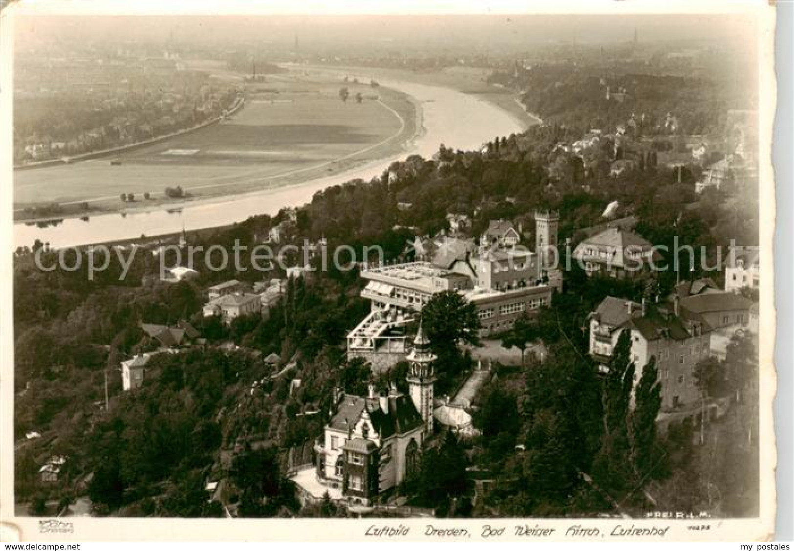 73849610 Dresden Elbe Bad Weisser Hirsch Luisenhof Fliegeraufnahme  - Dresden