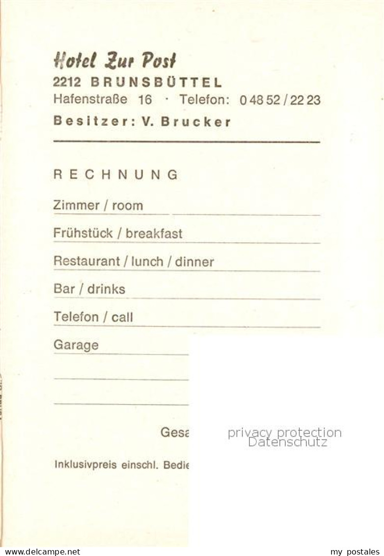 73849513 Brunsbuettel Hotel Zur Post Restaurant Festsaal Brunsbuettel - Brunsbuettel