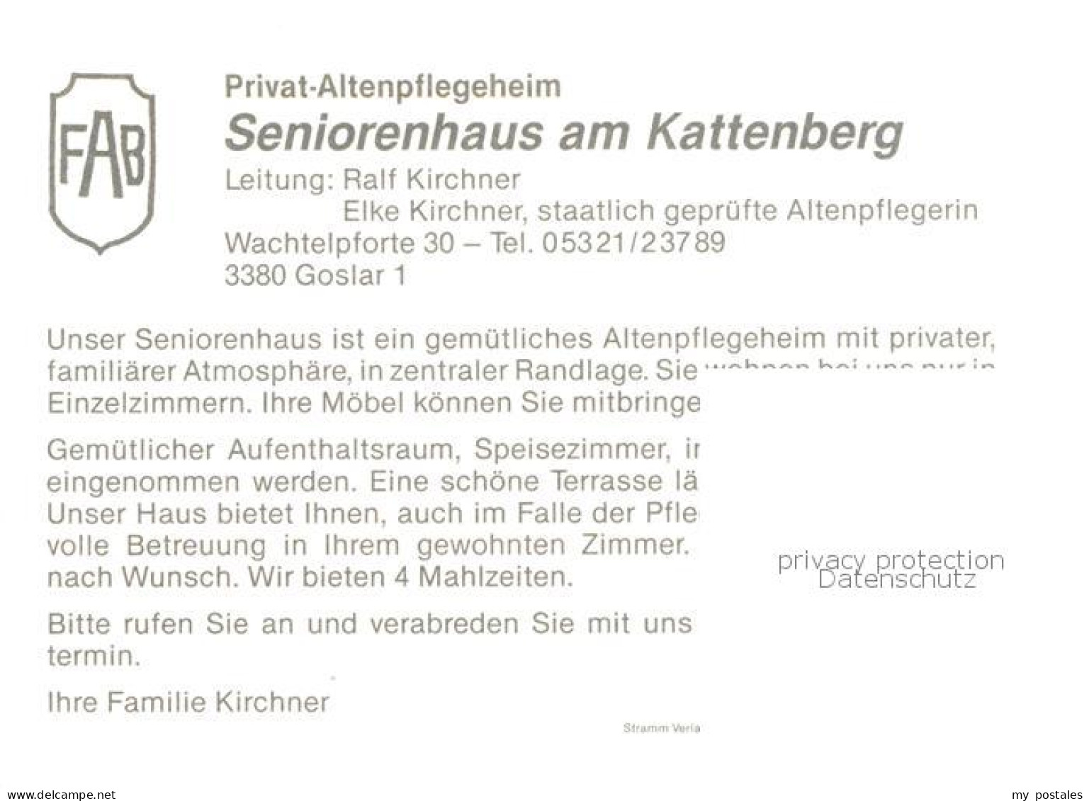 73849480 Goslar Altenpflegeheim Seniorenhaus Am Kattenberg Goslar - Goslar