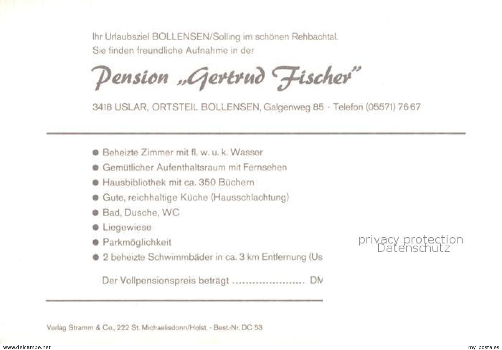 73849477 Bollensen Solling Pension Gertrud Fischer Panorama Bollensen Solling - Uslar