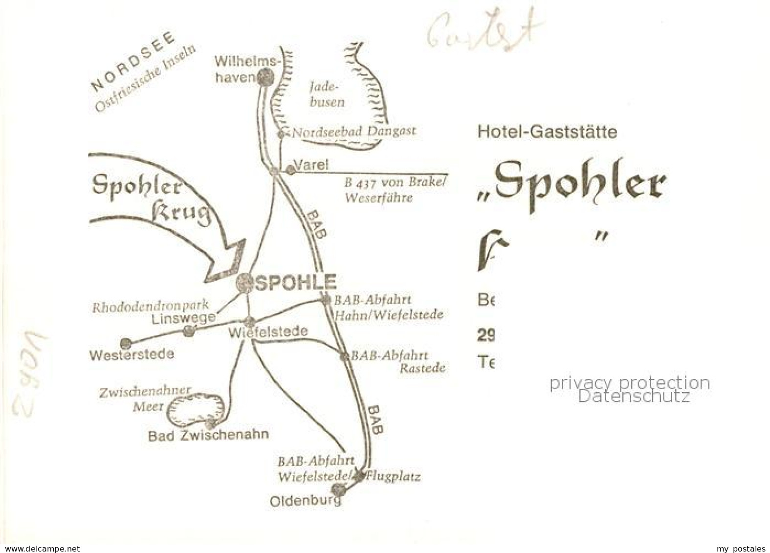 73849463 Spohle Spohler Krug Hotel Gaststaette Restaurant Spohle - Wiefelstede