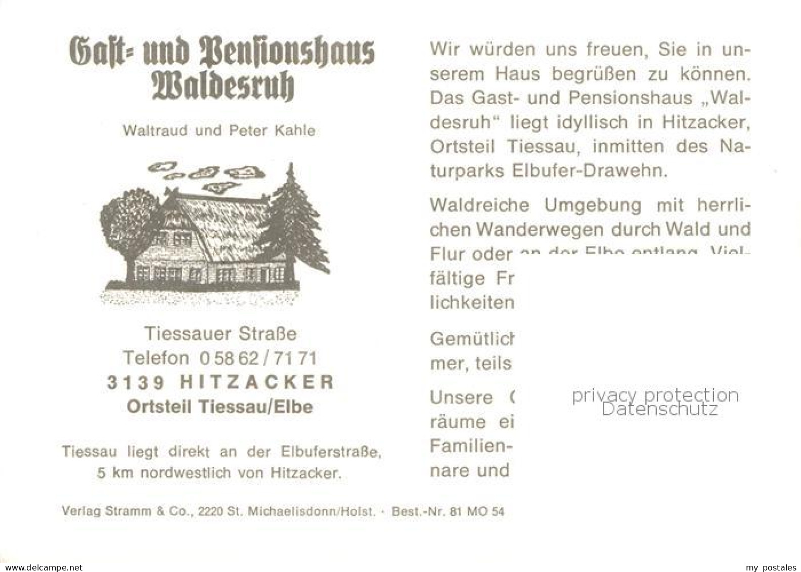 73849457 Tiessau Gast- Und Pensionshaus Waldesruh Gartenterrasse Tiessau - Hitzacker