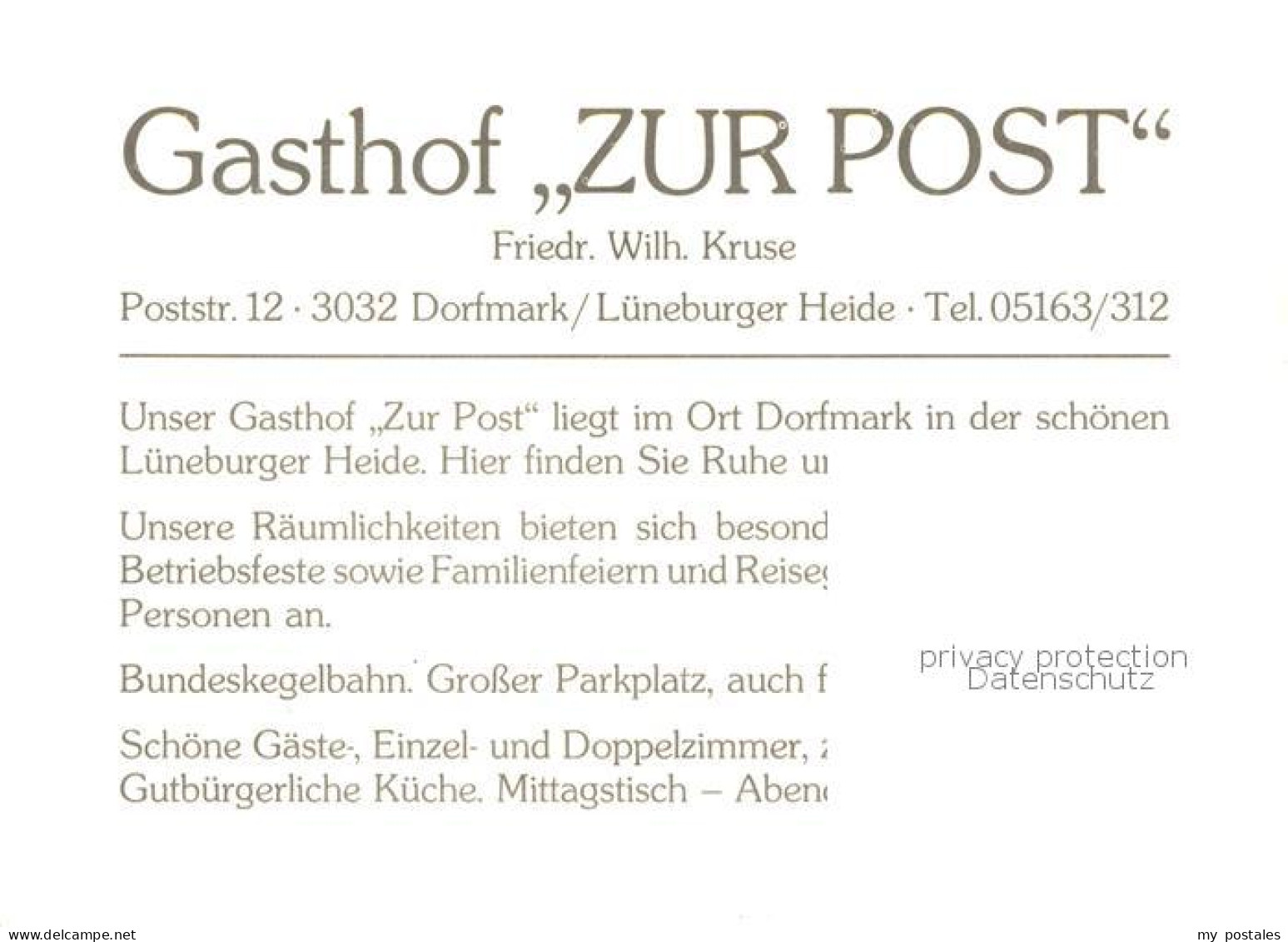 73849446 Dorfmark Bad Fallingbostel Gasthof Zur Post  - Fallingbostel