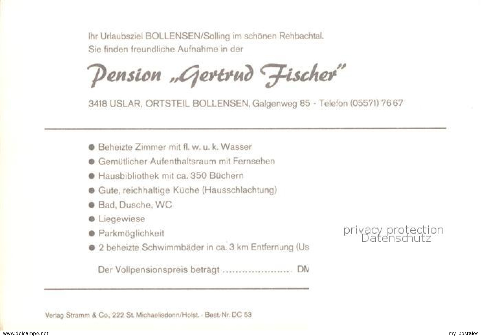 73849439 Bollensen Solling Pension Fischer Garten Panorama Bollensen Solling - Uslar