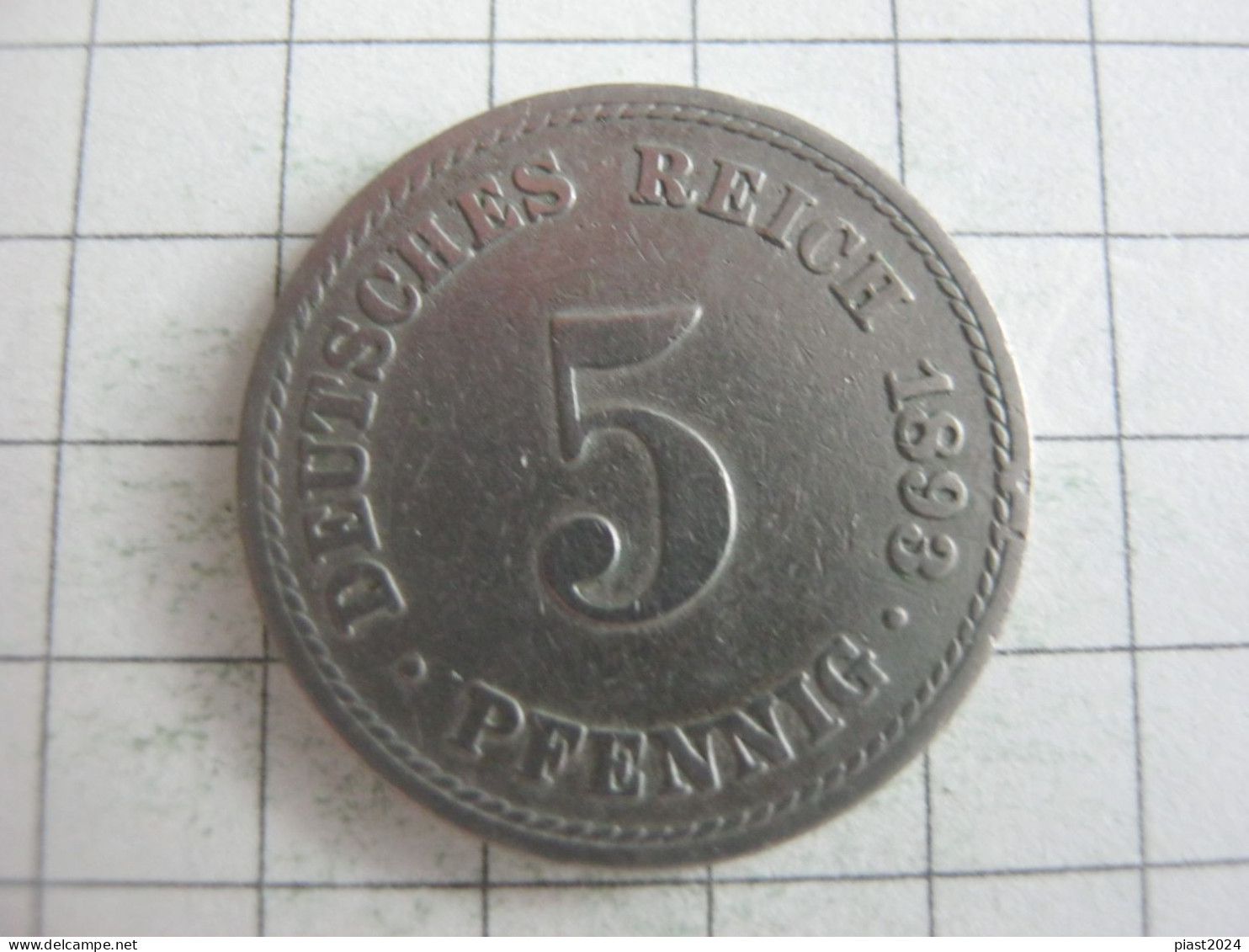 Germany 5 Pfennig 1893 A - 5 Pfennig