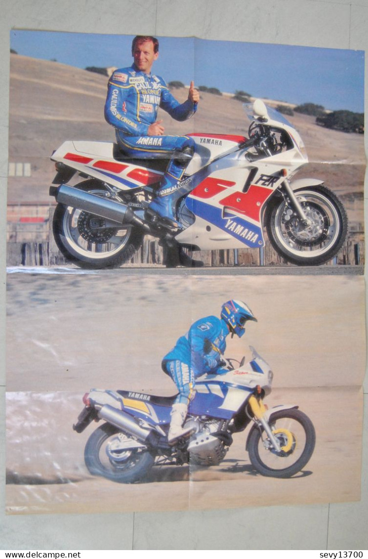 Poster Moto Yamaha L'esprit De Compétition - Sarron, Bontoux, Ruggia, Peterhansel, Demaria - Manifesti