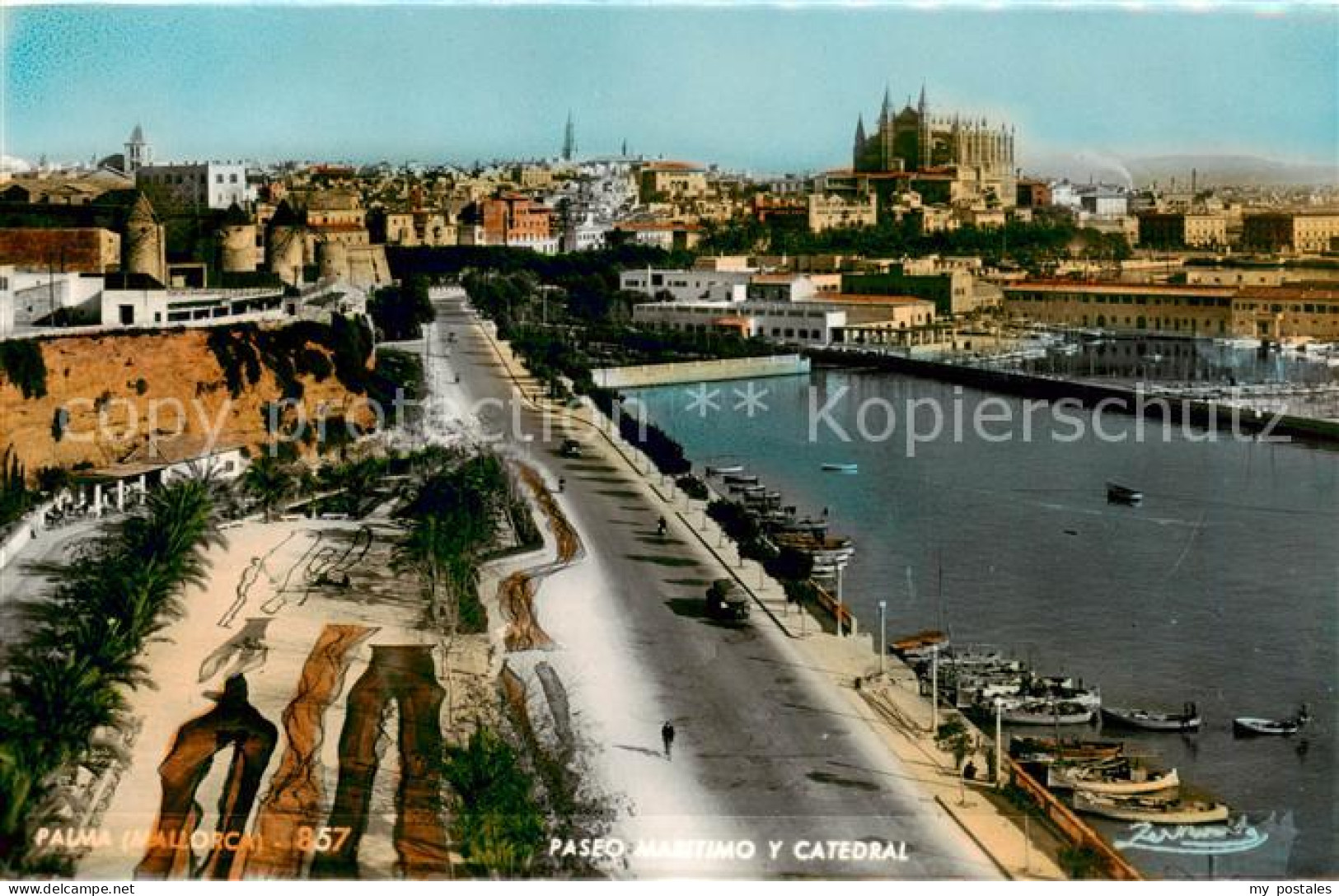 73827717 Palma De Mallorca ES Paseo Maritimo Y Catedral  - Sonstige & Ohne Zuordnung