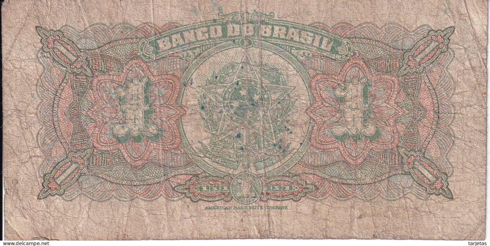 BILLETE DE BRASIL DE 1000 REIS DEL AÑO 1923 (BANK NOTE) - Brasile