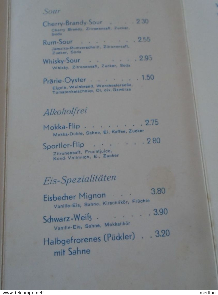 D202233 Menu, Menü-Karte  Tanzbar HO  Hotel   Chemnitzer Hof -   Karl Marx Stadt  1959 - Menükarten